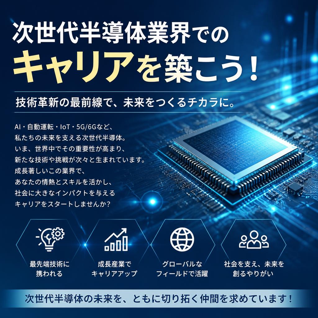 次世代半導体業界でのキャリアを築こう！